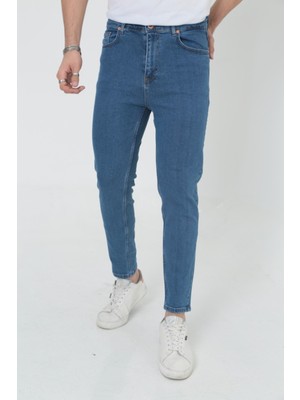 Comstarmoda Mavi Likralı Boyfriend Jean Pantolon