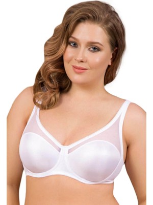 Anıl Tül Detaylı Yumuşak Kaplı Balenli Minimizer Sütyen 3592