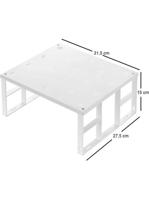 Dolap Içi Düzenleyici Raf Tabak Bardak Rafı Metal Raf 2'li