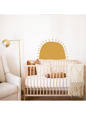 Sticker Sepetim Turuncu Güneş Çocuk Odası Duvar Sticker