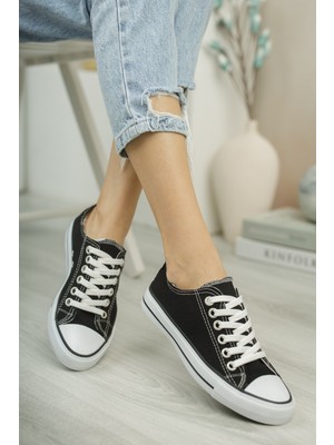 Riccon Siyah Beyaz  Sneaker 0012101