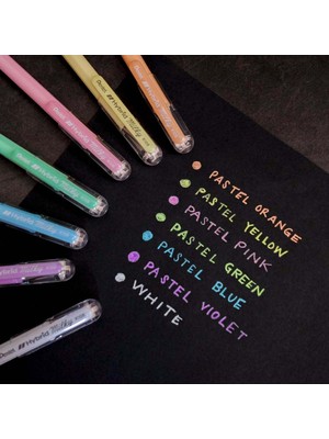 Pentel Hybrid Milky Pastel Jel Kalem Set 0.8 mm 7'li