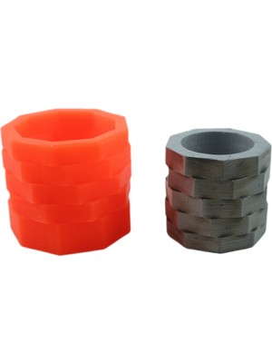 Hobizubi Geometri Motif Beton Saksı Silikon Kalıp - 163