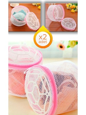 Herfie 2x Sütyen Yıkama Filesi Hashas Narin Iç Çamaşırı Yıkama Filesi (2ADET)