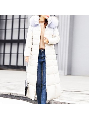 Barbora Günlük Kışlık Tam Boy Şişme Kadın Mont BT180BEYAZ