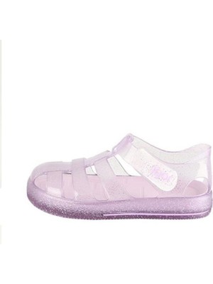 Igor S10265 Star Glitter Çocuk Simli Mor Sandalet