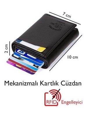 Newish Polo  Mekanizmalı Otomatik Kızaklı Kartlık Cüzdan