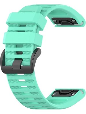 Markacase Garmin Fenix 3 - 3 Hr Için Quick Fit Özellikli Silikon Kordon Kayış Turkuaz