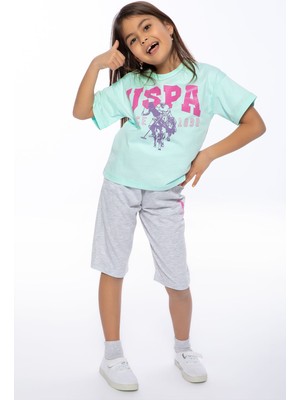 U.S. Polo Assn. US1082-G Kız Garson Kapri Takımı 22Y