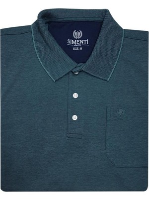 Simenti Yakalı Klasik Fit Kısa Kol Erkek TIŞÖRT-5307
