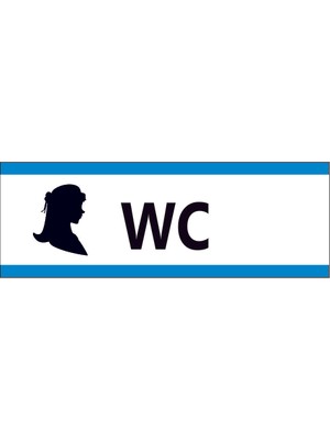 Çağ Ajans Bayan Wc. Sticker   30X10 cm  Etiket