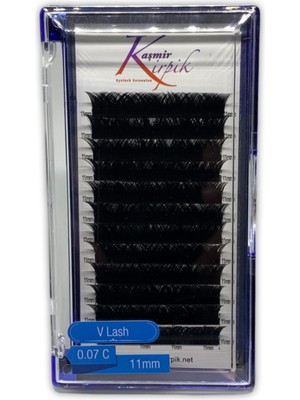 Kaşmir Kirpik Kaşmir V Kirpik 0.07 mm C Kıvrım 11 Numara Tek Boy Kutu