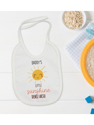 Bk Kids Kişiye Özel Daddy's Little Sunshine Tasarımlı Bebek Mama Önlüğü - Model 1