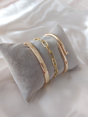 Bers Aksesuar Kadın Altın Kaplama Kararmaz Kombin Bileklik