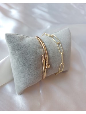 Bers Aksesuar Kadın Altın Kaplama Kararmaz Kombin Bileklik