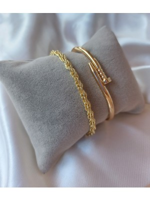 Bers Aksesuar Kadın Altın Kaplama Kararmaz Kombin Bileklik
