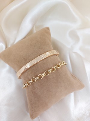 Bers Aksesuar Kadın Altın Kaplama Kararmaz Kombin Bileklik