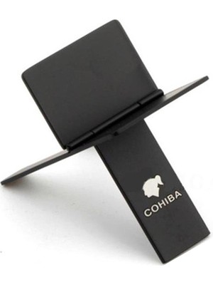 Bek Tobacco Cohiba Metal Katlanır Puro Sehpası Standı Siyah