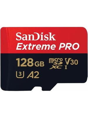 SanDisk Extreme Pro microSD UHS I Card 128GB for 4K on SmartP, Cam Drones 200MB/s R, 90MB/s W