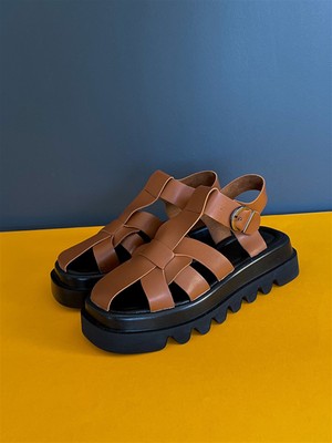 BeBeQ Target Taba Mat Tokalı Kadın Sandalet