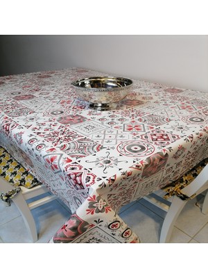 Başak Ev Tekstili Elyaflı Pvc Muşamba - Desenli Silinebilir Masa Örtüsü