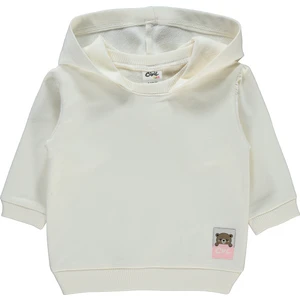 Civil Baby Kız Bebek Kapüşonlu Sweatshirt 6-18 Ay Ekru