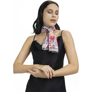 Kadın Inci Ipeği Desenli Fular-Bandana 30X130 cm