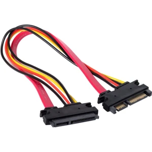 50CM Sata 22 Pin (7+15) Erkek - Dişi Veri ve Güç Combo Uzatma Kablosu Sata Data Extansion Kablo