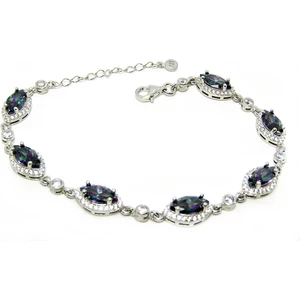 Lilah Gümüş Tr Gümüş Mistik Topaz Taşlı Kadın Bileklik