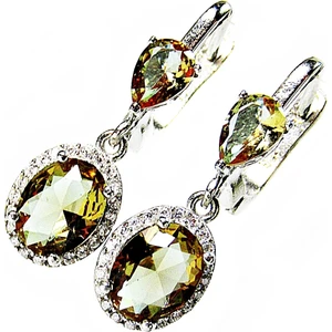 Lilah Gümüş Tr Gümüş Zultanit Oval Taşlı Kadın Küpe