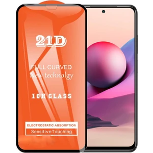 Xiaomi Redmi Note 10S Ekran Koruyucu 21D Tam Kaplayan Kavisli