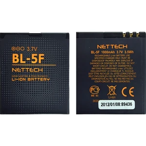 Nokia 6290 Uyumlu BL-5F AA Kalite 1000 mAh Batarya