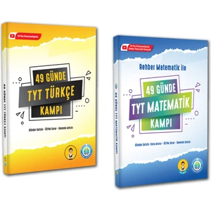 Rehber Yayınları ile 49 Günde TYT Matematik Türkçe Kampı Set 2 Kitap (Ciltli)
