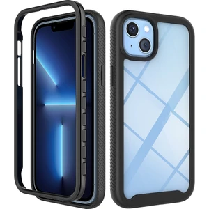 iPhone 14 Için Pc + Tpu Telefon Kılıfı - Siyah  (Yurt Dışından)