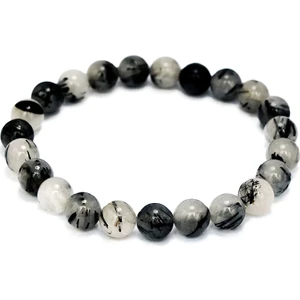 Unisex - Turmalin Kuvars Bileklik | Şifalı Çakra Taşı | Yoga Bilekliği > Handmade