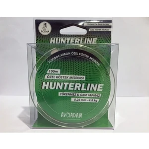 Hunterlıne 0,25MM - 4,8kg 100M Fluorocarbon Köstek Misinası
