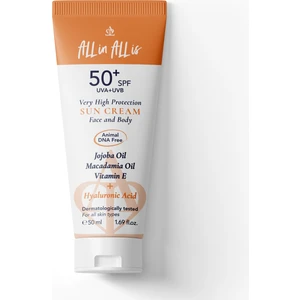 All In All Is Hyalüronik Asit ve Jojoba Yağı Içeren Spf 50+ Tüm Ciltler Için Yüksek Korumalı Güneş Kremi