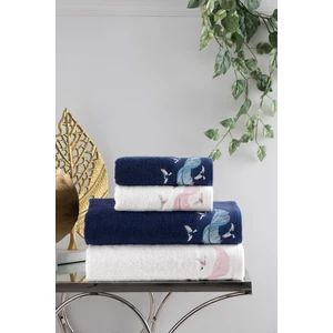 Home KGHV118 Feather Nakışlı Hamam Seti