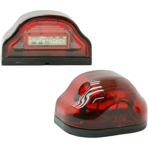 Ledli Plaka Lambası Kırmızı Cobra Tip (2 Adet) 12-24V