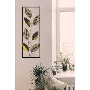 Muyika Design Muyika Fogli Metal  Tablo Ev Ofis Duvar Dekorasonu Dik Yaprak 90X32