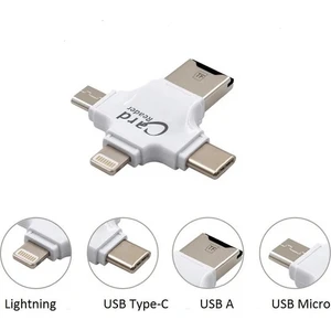 İstanbul Teknoloji Apple iPhone Microusb Type C Tf Kart Okuyucu Reader