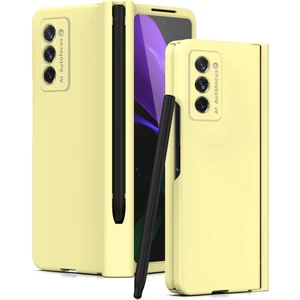 Szykd Samsung Galaxy Z Fold2 5g Için Kalem Bölmeli Telefon Kılıfı - Sarı  (Yurt Dışından)