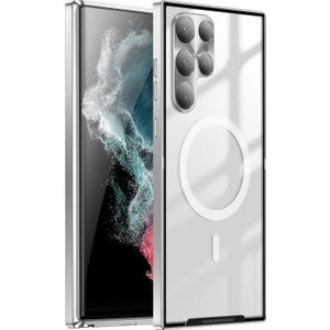Szykd Samsung Galaxy S22 Ultra Için Kenar Koruyuculu Telefon Kılıfı - Gümüş  (Yurt Dışından)