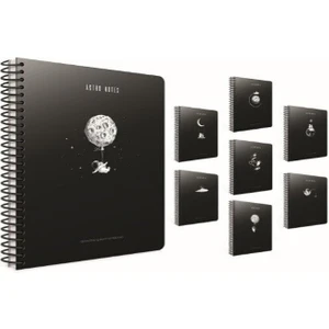 Astro Notes Spiralli Karton Kapak Defter A6 80 Yaprak Çizgili