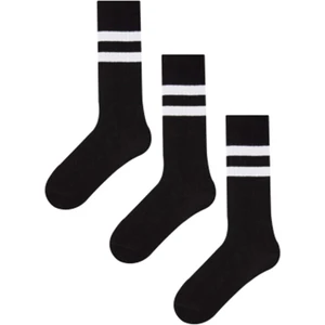 Mem Socks 3'lü Çizgili Çocuk Dizaltı Çorap