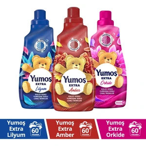 Extra Konsantre Çamaşır Yumuşatıcısı Amber 1440 ml + Lilyum 1440 Ml+ Orkide 1440 ml