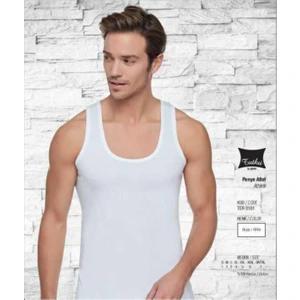 0101İ Erkek Beyaz 6'lı Atlet %100 Pamuk