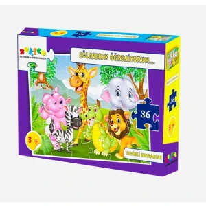 Oyuncak Sevimli Hayvanlar Puzzle Yap Boz 36'lı Set