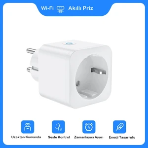Ucuz Geldi Akıllı Priz | Uzaktan Kontrol | Programlanabilir | Zamanlama Ayarlı | Sesle Kontrol | 16A Cata Wi-Fi Priz