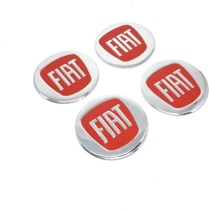 Fiat Jant Göbeği Alüminyum Sticker Yapıştırma 60mm 4'lü Set